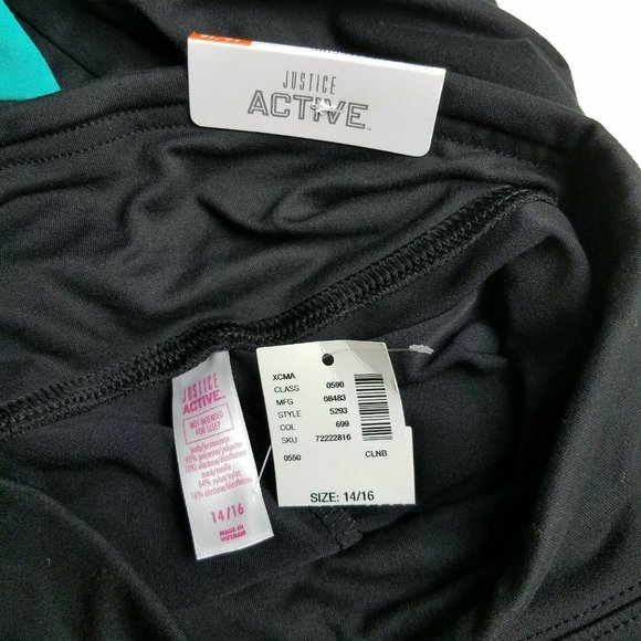 Justice Active Girls Leggings / Top Gymnast 14/16 - Picture 7 of 12